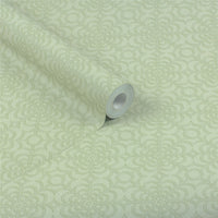 RHS Dandy Floral Sage Wallpaper
