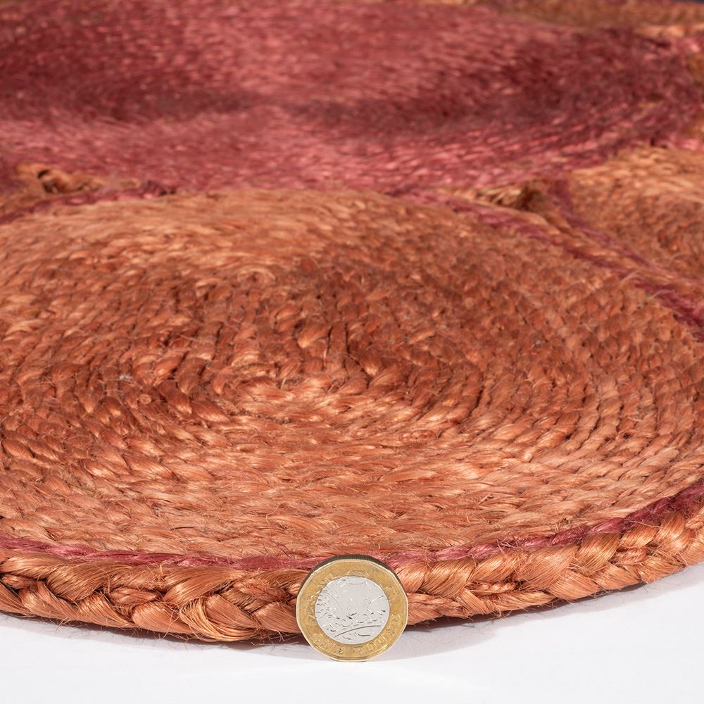 Spinningfields Single Flower Jute 120D Pink Rug